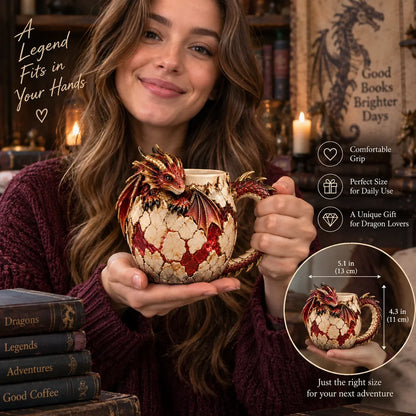 🐉 Dragonbound Realms™ Sculpted Dragon Mug Collection | 6 Fantasy Realm Designs with Raised 3D Dragon Details ☕