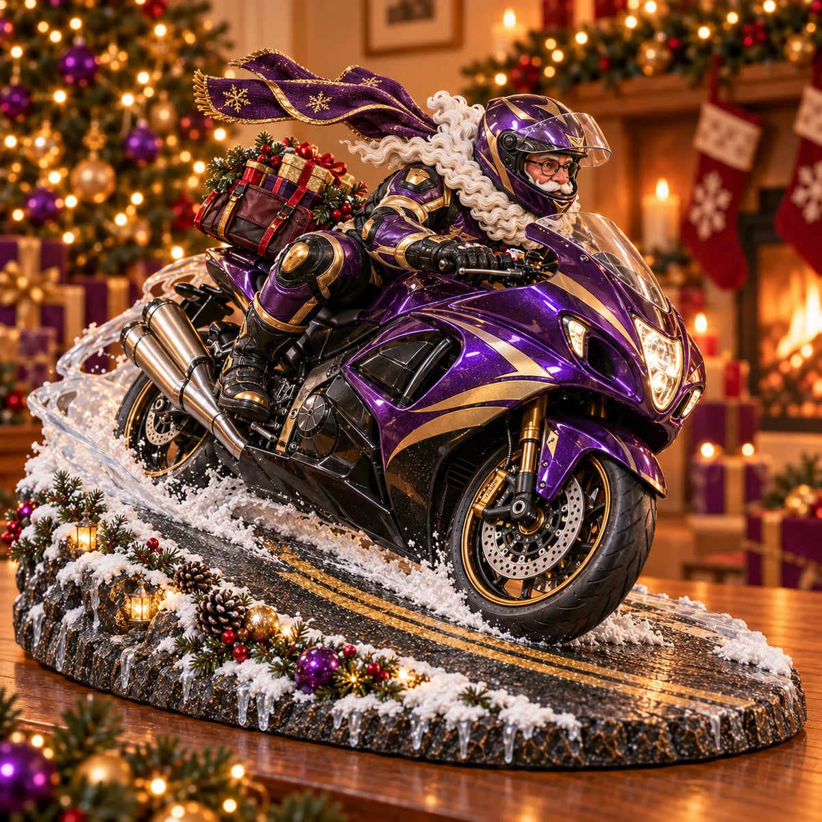 🏍️🎅 Santa’s Ride Home – Christmas Motorcycle Keepsake Collection💨