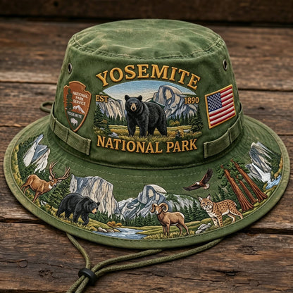 🏞️🐻 -Yosemite National Park Adventure Boonie Hat– Carry the Spirit of the Wild