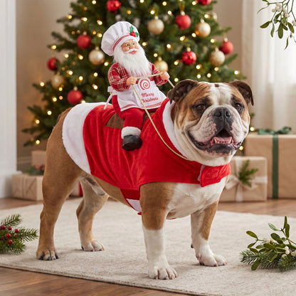 🎅 Christmas Dog Costume-Turn Your Dog Into Santa’s Funniest Christmas Ride! 🐶🎄