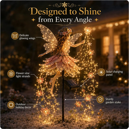 🔥✨ Enchanted Flower Fairy Solar Garden Light – Magical Glowing Outdoor Christmas Yard Decor 🧚🌸
