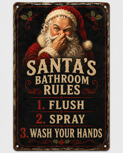 🎅🚽Santa Knows Funny Bathroom Sign