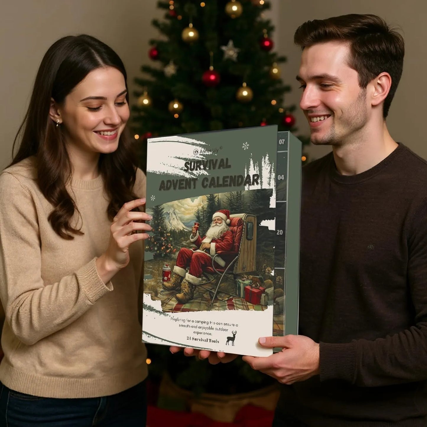 ⏰Limited time free shipping!🎄 2026 Men's Survival Advent Calendar