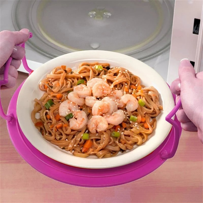 🍽️⚡ Double-Layer Microwave Meal Rack – Heat Two Plates at Once