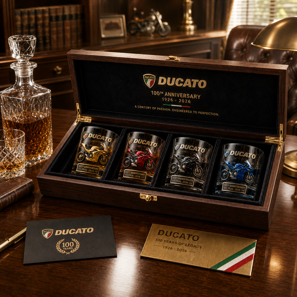 🍺Ducati 100th Anniversary Whiskey Glass