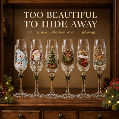 🎁Christmas Magic Champagne Glass Collection✨