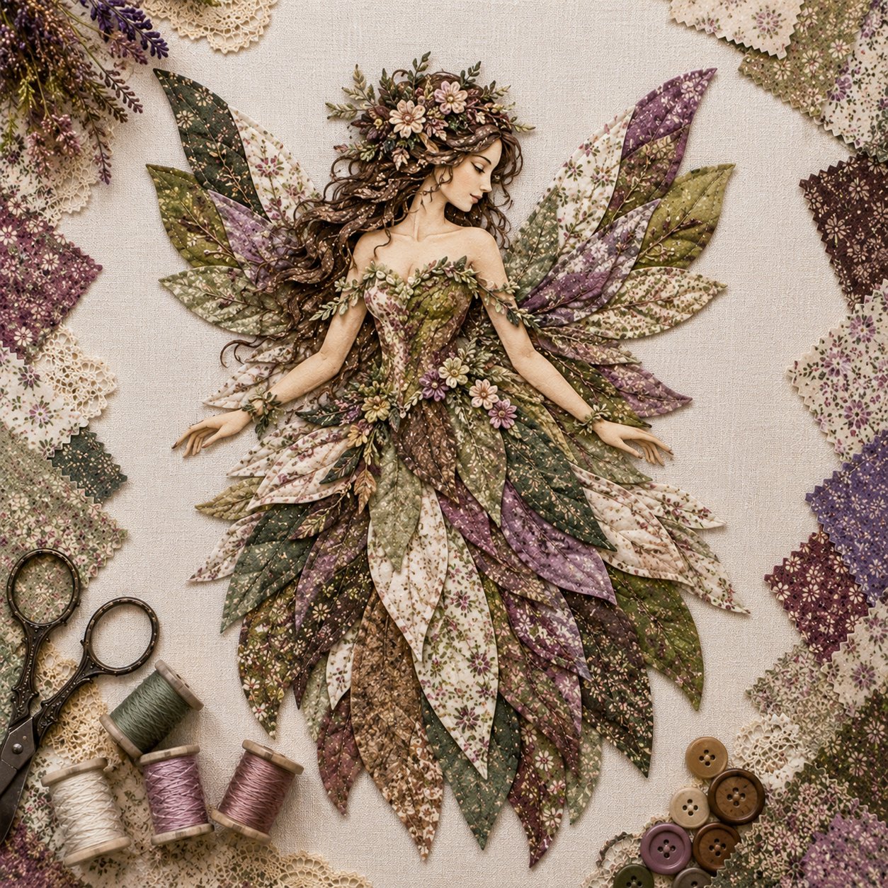 🧚‍♀️🌸 Premium Fairy Patchwork DIY Kit | Handmade Fantasy Wall Decor ✨