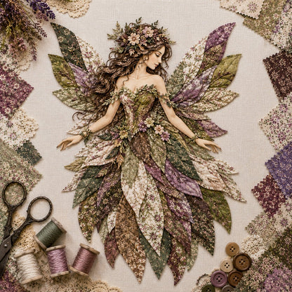 🧚‍♀️🌸 Premium Fairy Patchwork DIY Kit | Handmade Fantasy Wall Decor ✨