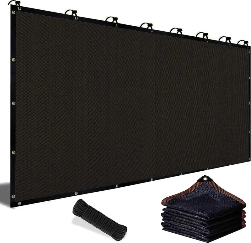 💥90% Blackout Cloth (Black) - 10 x 13ft UV-Resistant Shade Net with Reinforced Rivets
