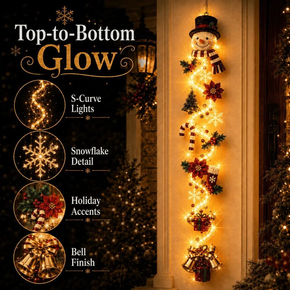 ⏳ Last Day 49% OFF 🎄 Glowing Christmas Door Hanger