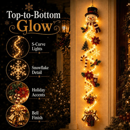 ⏳ Last Day 49% OFF 🎄 Glowing Christmas Door Hanger