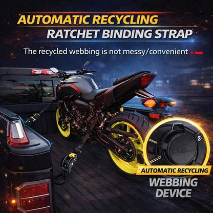 💪Auto-Retract Tie-Down Ratchet Straps