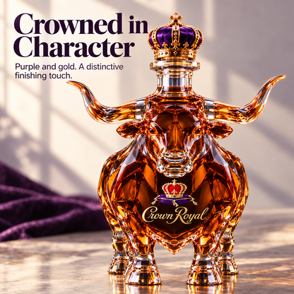 👑Crown Royal Texas Longhorns Whiskey Bottle