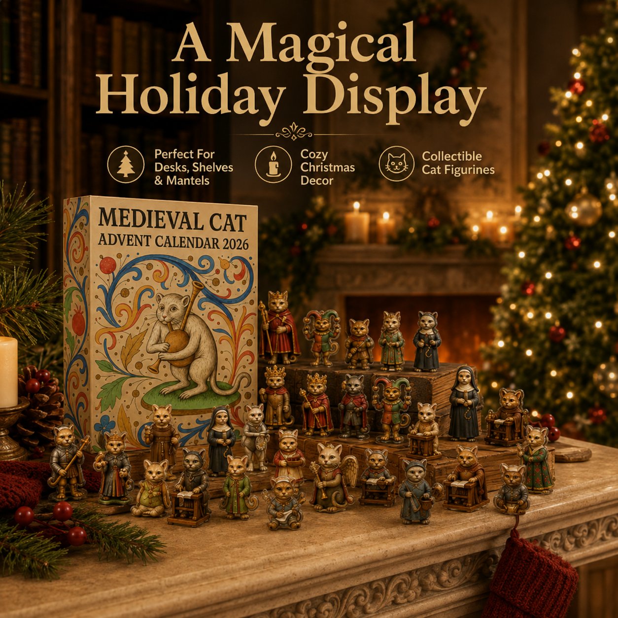 🐱🏰 Medieval Cat Advent Calendar 2026 – 24 Days of Hilarious Medieval Cat Collectibles 🎄✨