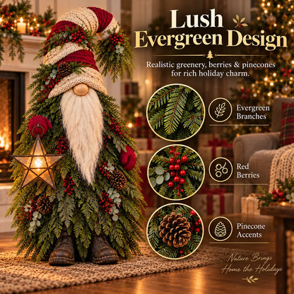Evergreen Star Gnome™ Lighted Christmas Woodland Decor