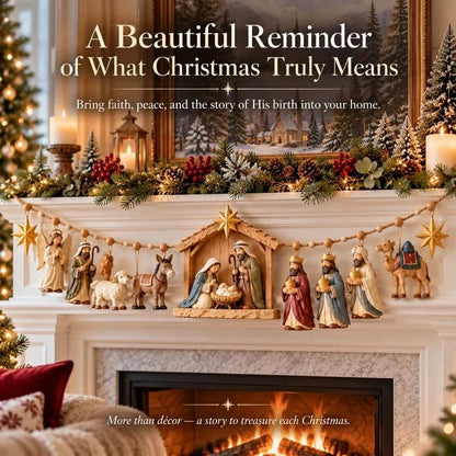 ✝️⭐ Hope Was Born in Bethlehem™ | Christmas Nativity Garland