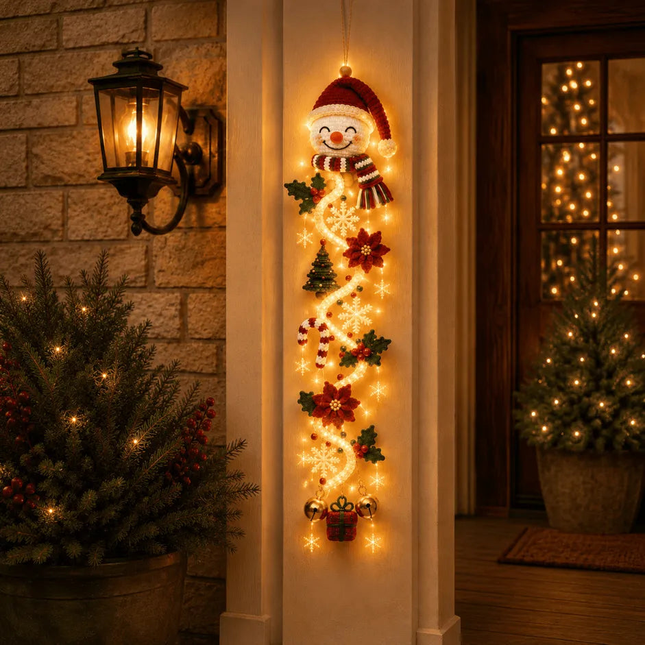 ⏳ Last Day 49% OFF 🎄 Glowing Christmas Door Hanger