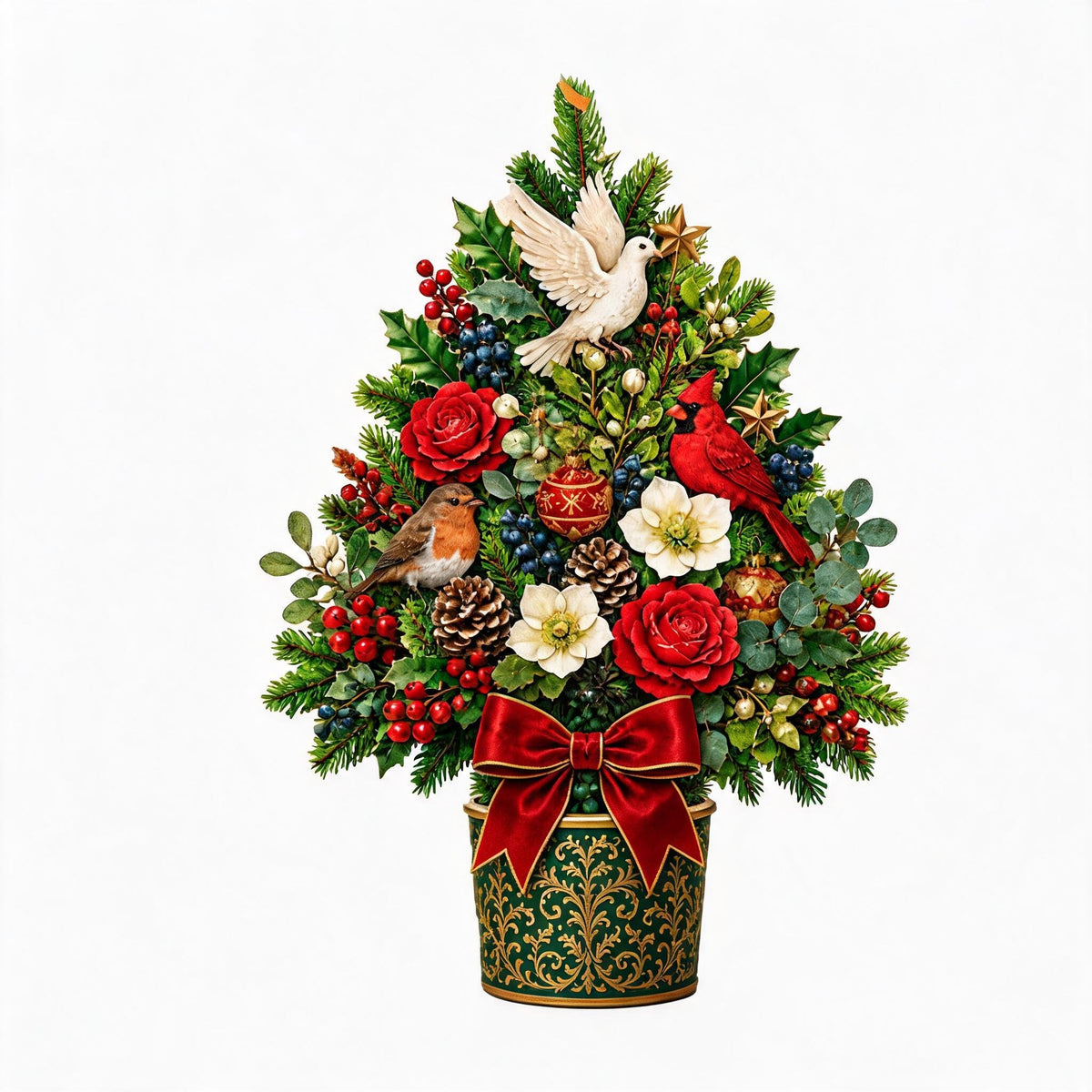 🌲 Pop-Up Christmas Tree Card ✨ Turns Into Freestanding Festive Table Decor
