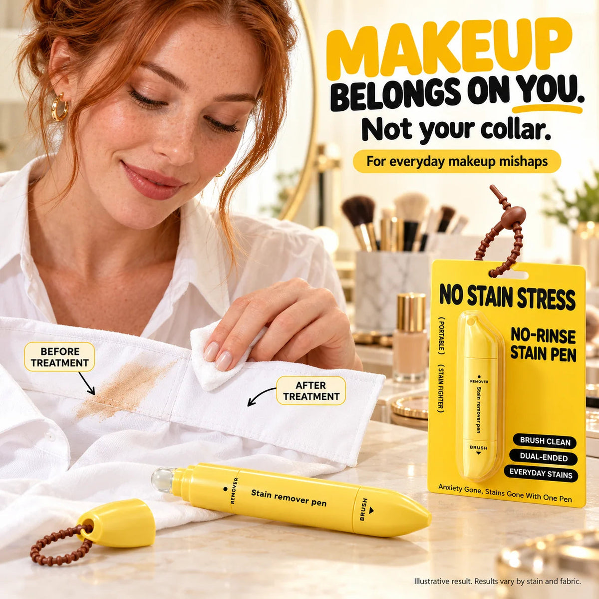🖊️ Portable Dual-Head Stain Remover Pen - Waterless Stain Cleaning