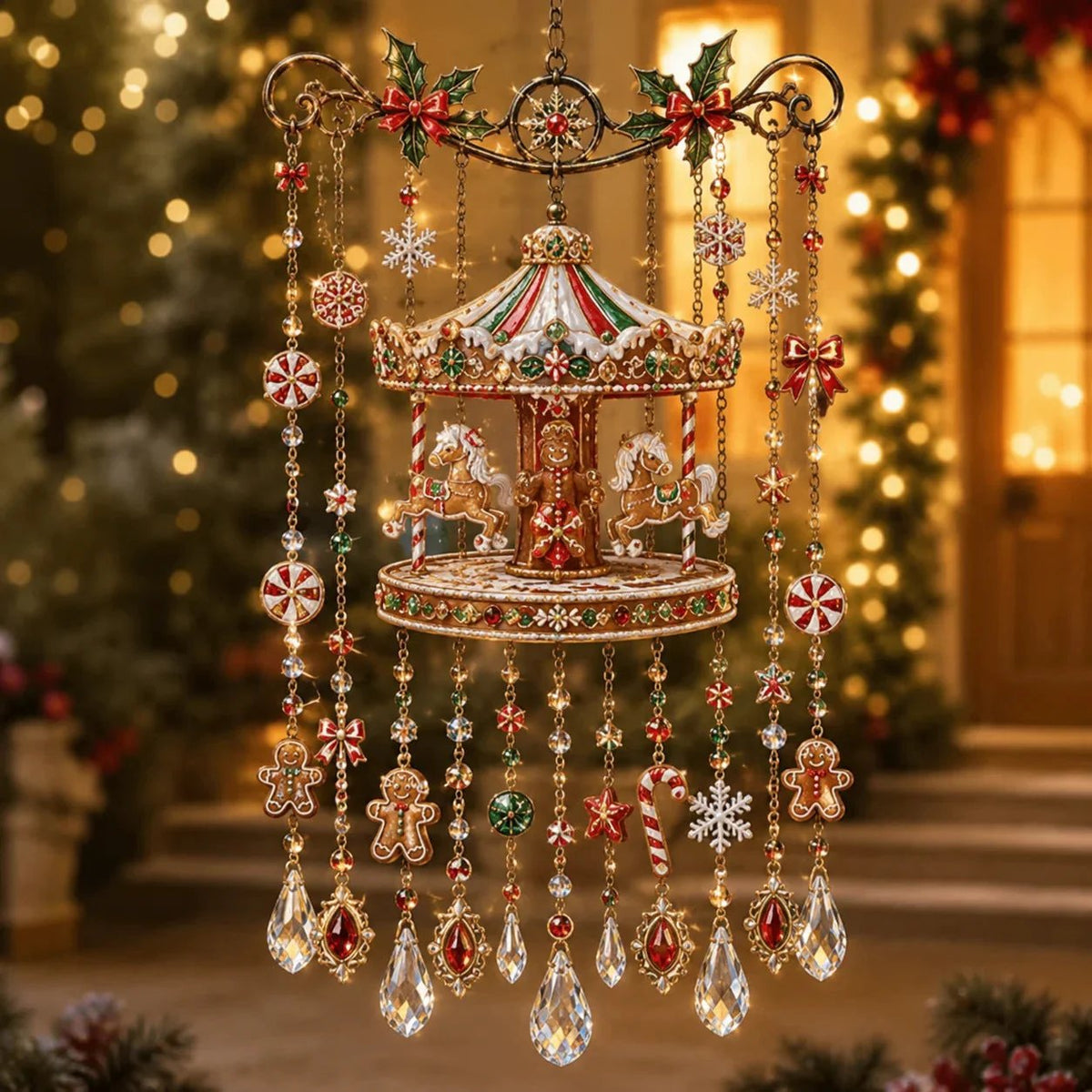 🎄🎐Handmade Christmas Stained Acrylic Window Hanging