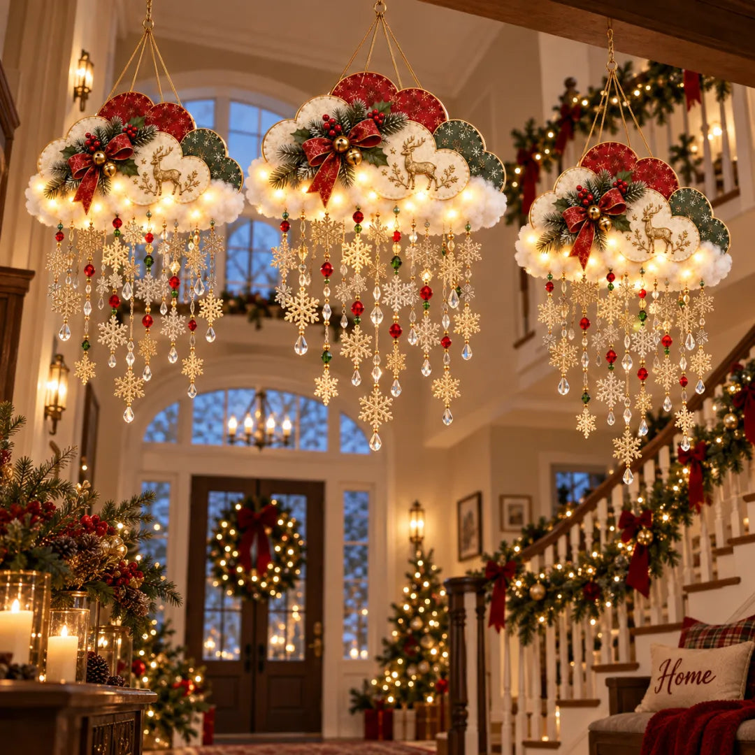 Vintage Lighted Christmas Snowfall Cloud