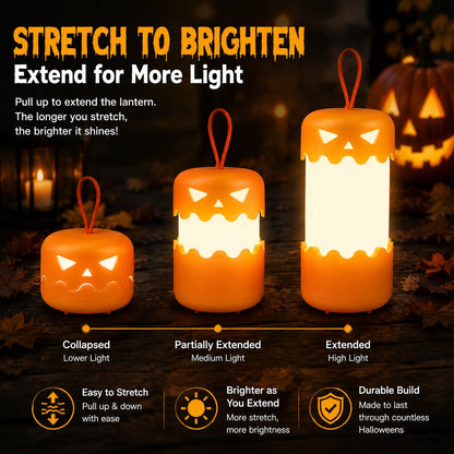 Rechargeable Halloween Pumpkin Lantern Light Collapsible Jack O Lantern🎃