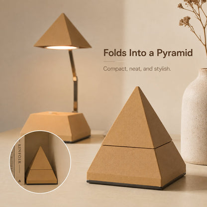 💡 Pyramid Telescopic Desk Lamp|Height Adjustable Foldable Decor Lamp for Bedroom & Study Room Lovers