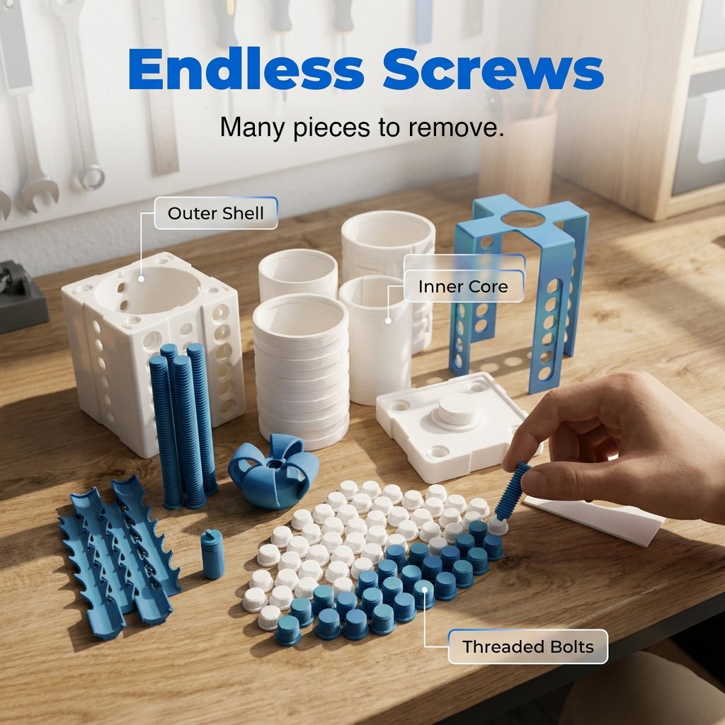 ⏳ Last Day 49% OFF – 😂 3D Printed Annoying Screw Gift Box | Puzzle-Style Prank Box with Hidden Gift Compartment for Birthdays, Christmas & White Elephant Gifts 🎁