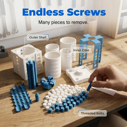 ⏳ Last Day 49% OFF – 😂 3D Printed Annoying Screw Gift Box | Puzzle-Style Prank Box with Hidden Gift Compartment for Birthdays, Christmas & White Elephant Gifts 🎁