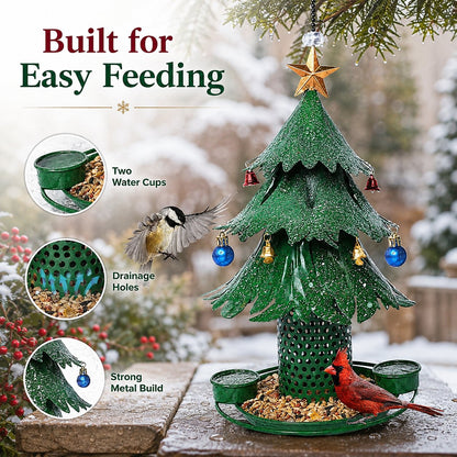 Christmas Tree Bird Feeder 🎄 Festive Backyard Holiday Decor