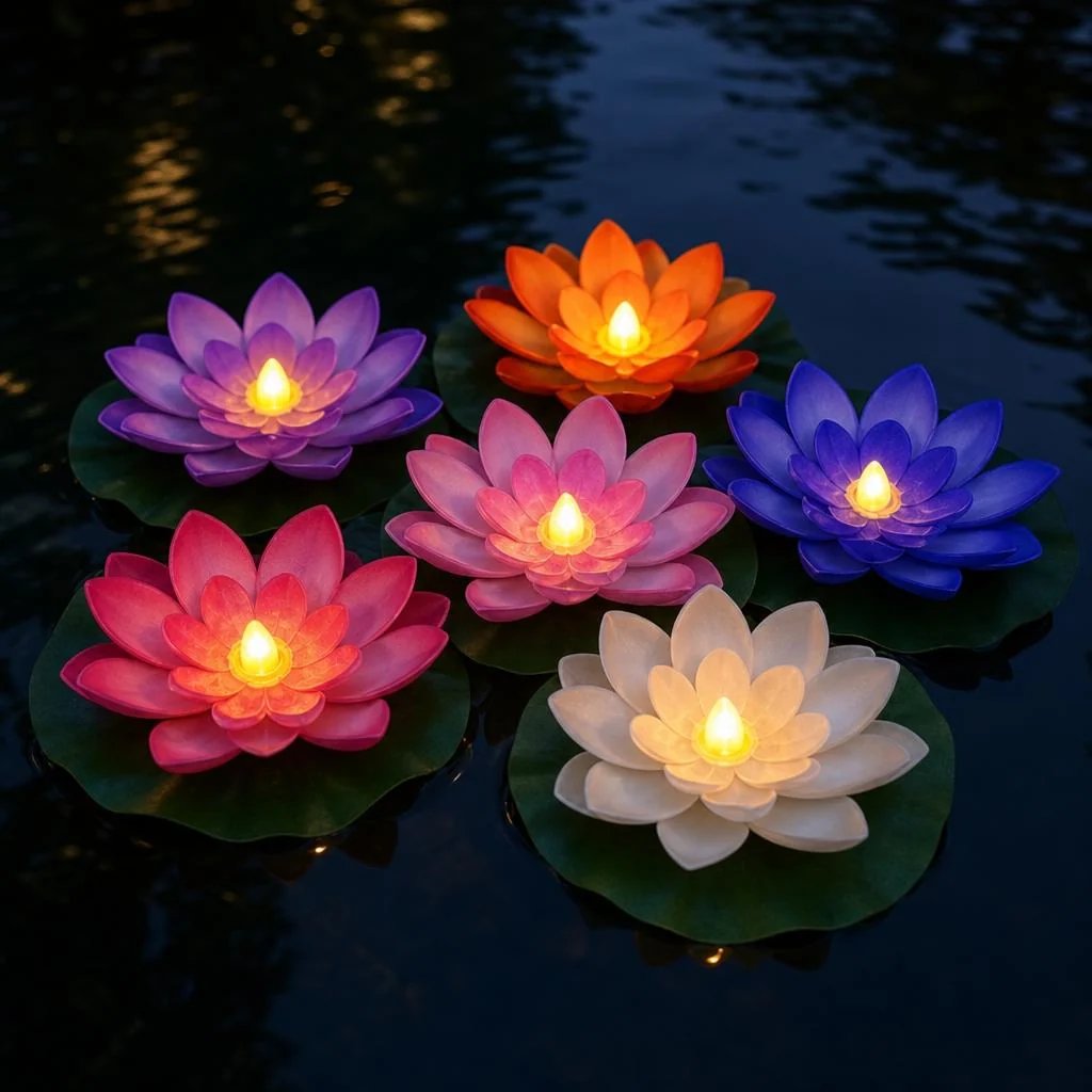 LotusGlow™ Floating Lotus Lights