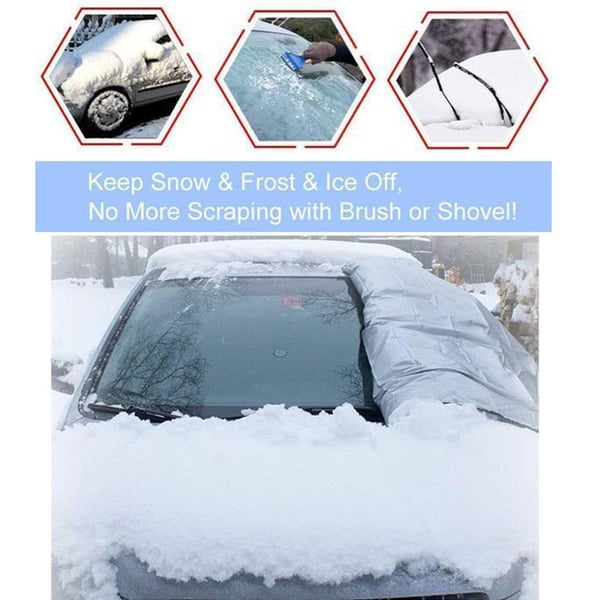 ⏰Windshield Anti-Snow & Anti-Frost Cover with Mirror Protection – Ready-to-Drive in Any Weather!