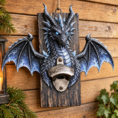 🐉 Drachenwächter-Wandflaschenöffner – Gothic-Fantasy-Bar-Dekoration