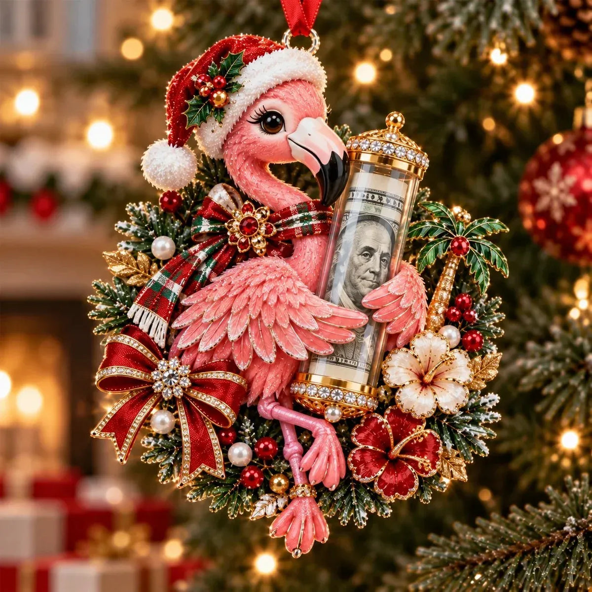 ⏳ Last Day 50% OFF – 🎄3D Christmas Money Plush Ornament | 13 Cute Animal Designs with Reusable Cash & Coin Holder 🎁