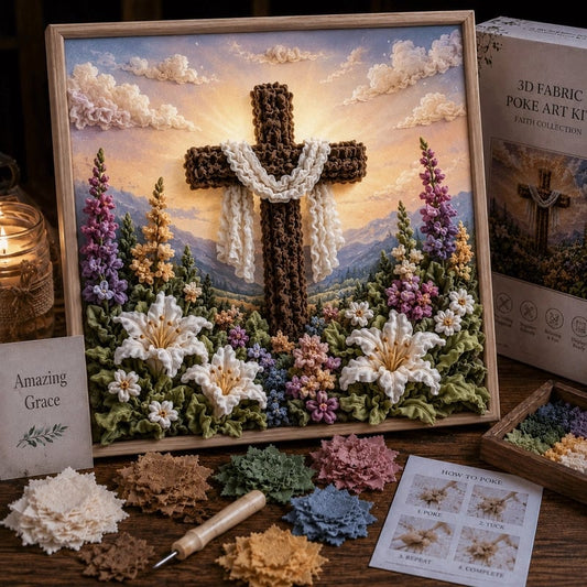 ✝️3D Christian Fabric Poke Art Kit