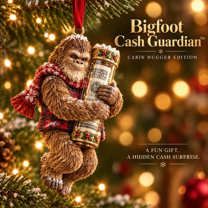 ⏰ LAST DAY SALE 49% OFF! 🎄👣 3D Bigfoot Christmas Cash Gift Ornament – Holiday Money Holder Keepsake ✨