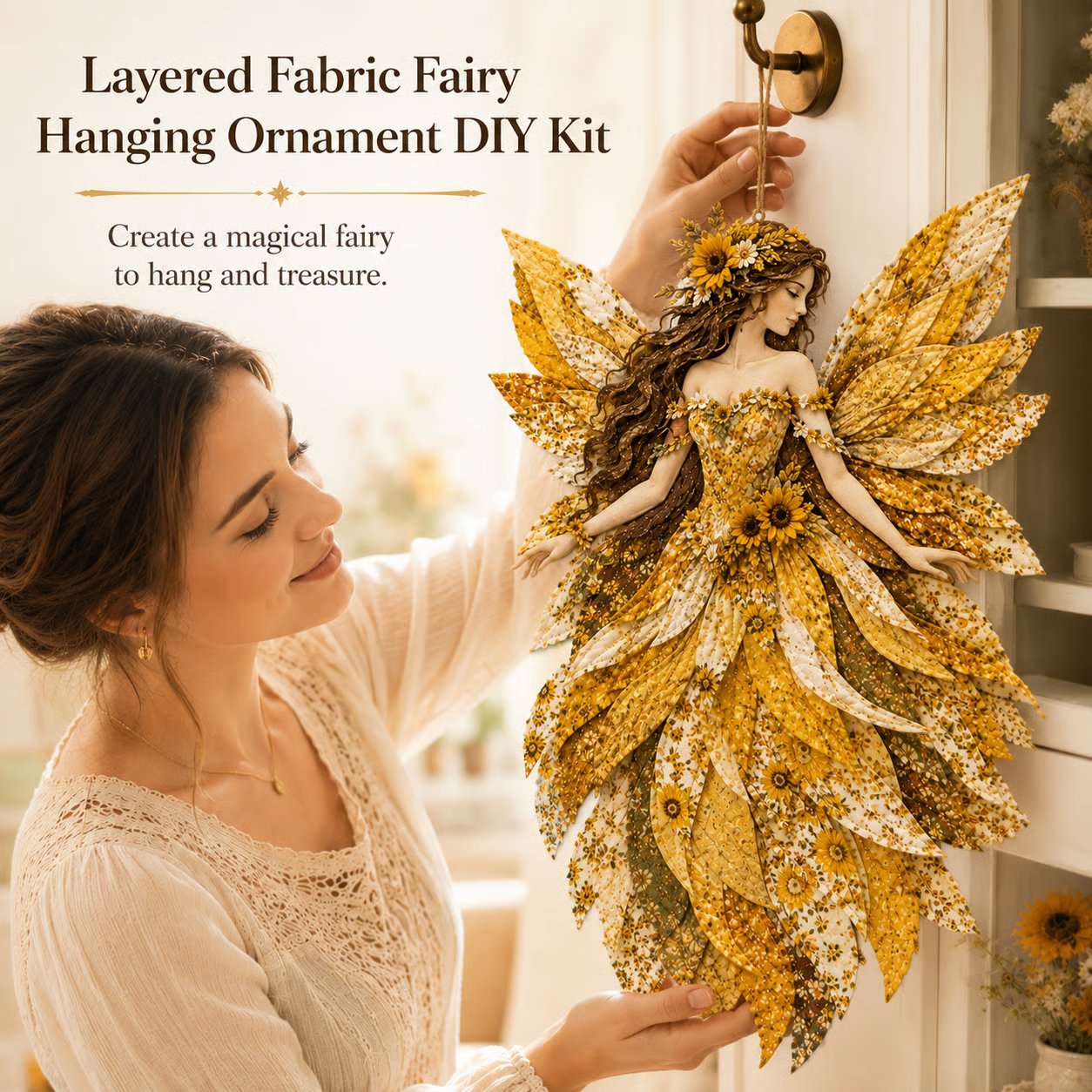 🧚‍♀️🌸 Premium Fairy Patchwork DIY Kit | Handmade Fantasy Wall Decor ✨