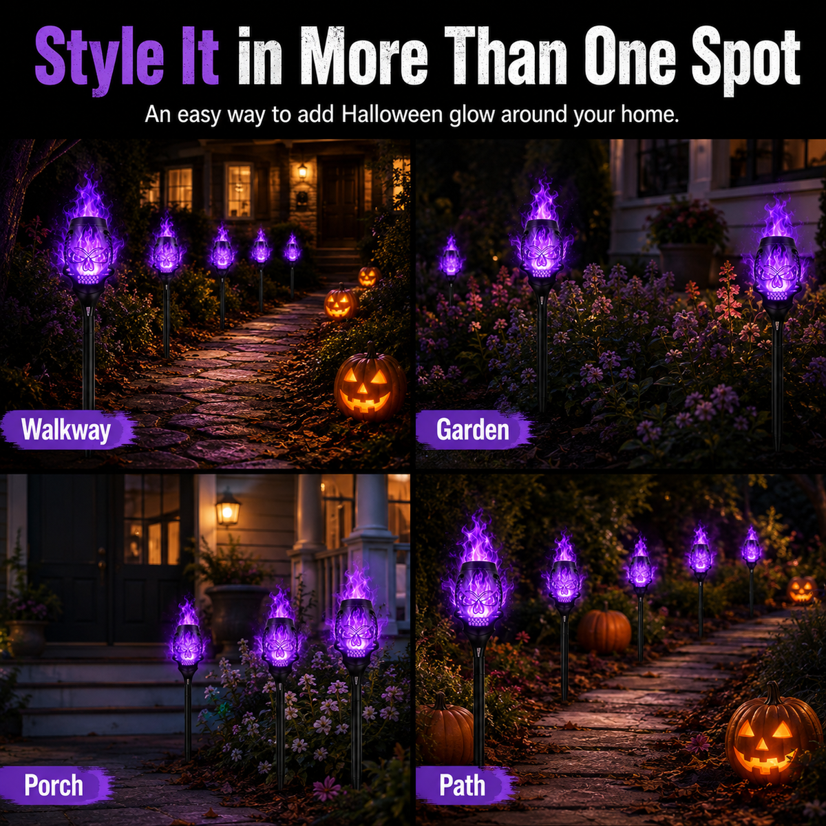 💀Halloween Solar Skull Flame Lights