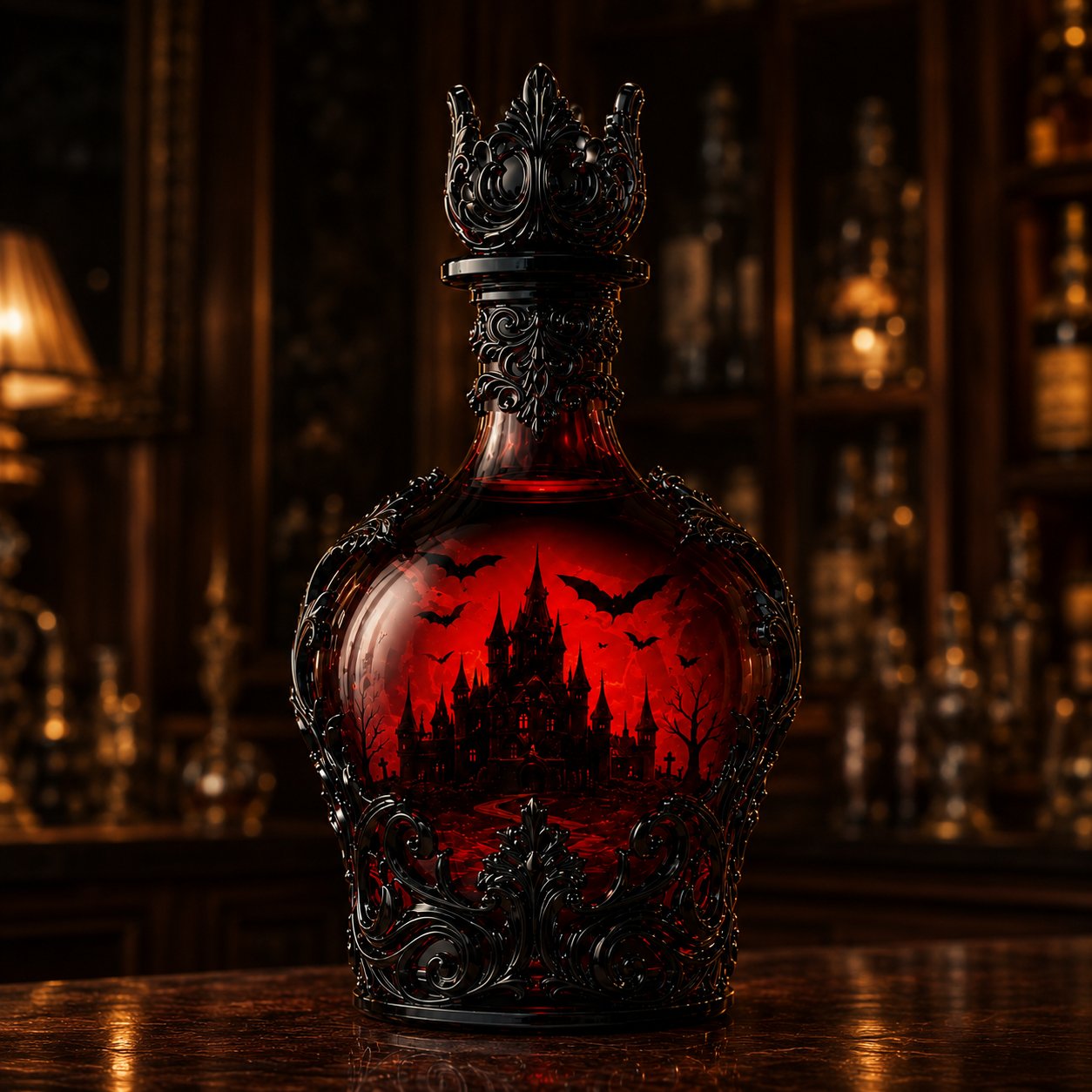 🔥Last Day 49% OFF - 🦇🍺Gothic Vampire Castle Whisky Decanter & Tumbler(📦Buy 2 Free Shipping) - Gothic Bottle