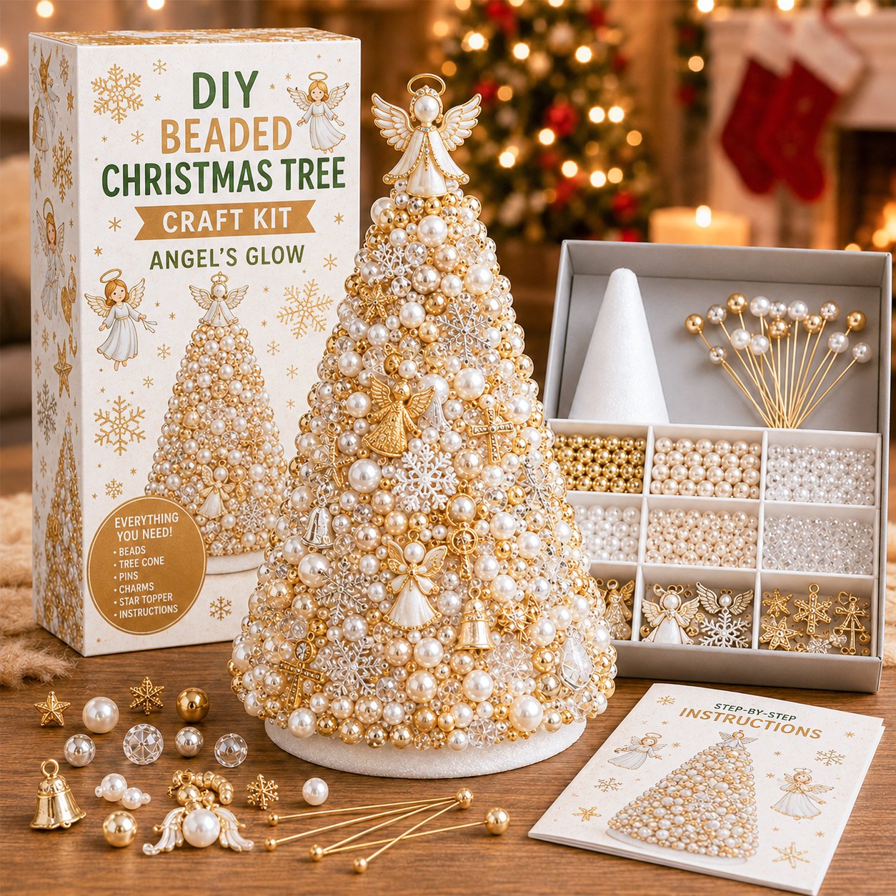 🎄 DIY Beaded Christmas Tree Craft Kit