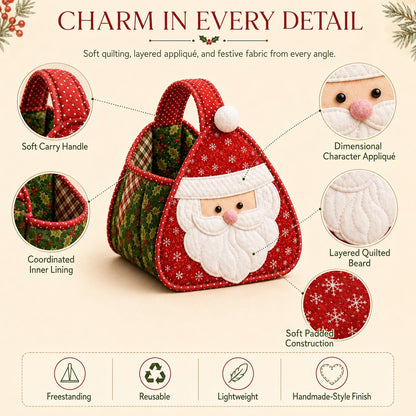 🎄🧺 Cozy Christmas Quilted Basket – DIY Sewing Project or Ready-Made Holiday Storage
