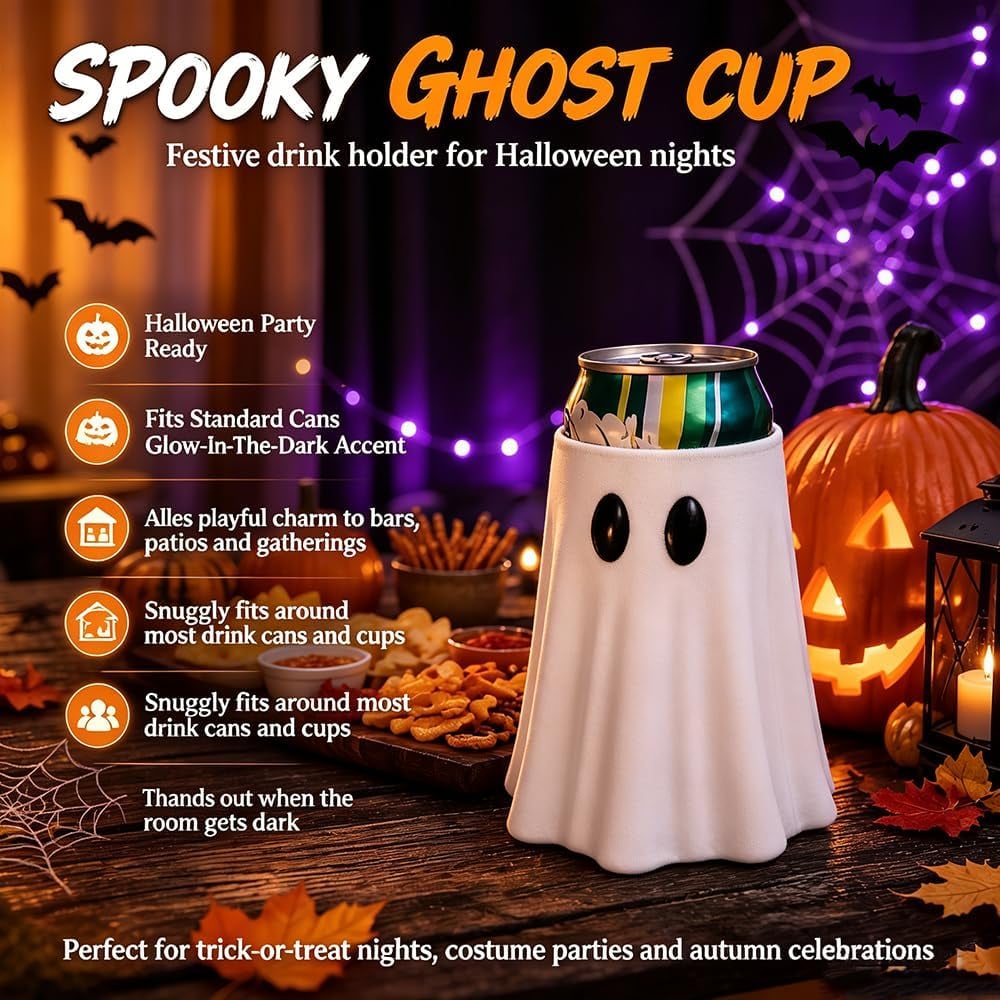 👻🧙 Spooky Witch-Hat Ghost Tumbler