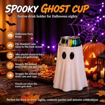 👻🧙 Spooky Witch-Hat Ghost Tumbler