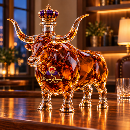 👑Crown Royal Texas Longhorns Whiskey Bottle