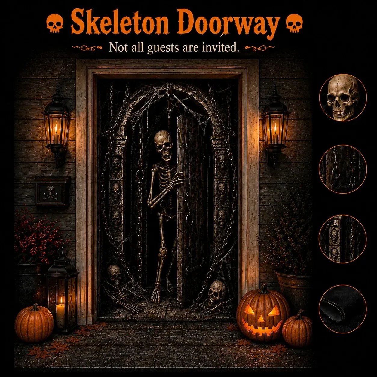 👻🚪 Haunted Gateway Illusion Curtain – 5 Spooky Doorway Scenes for Halloween