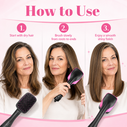 💎 3-in-1 Smoothing Straightening Brush
