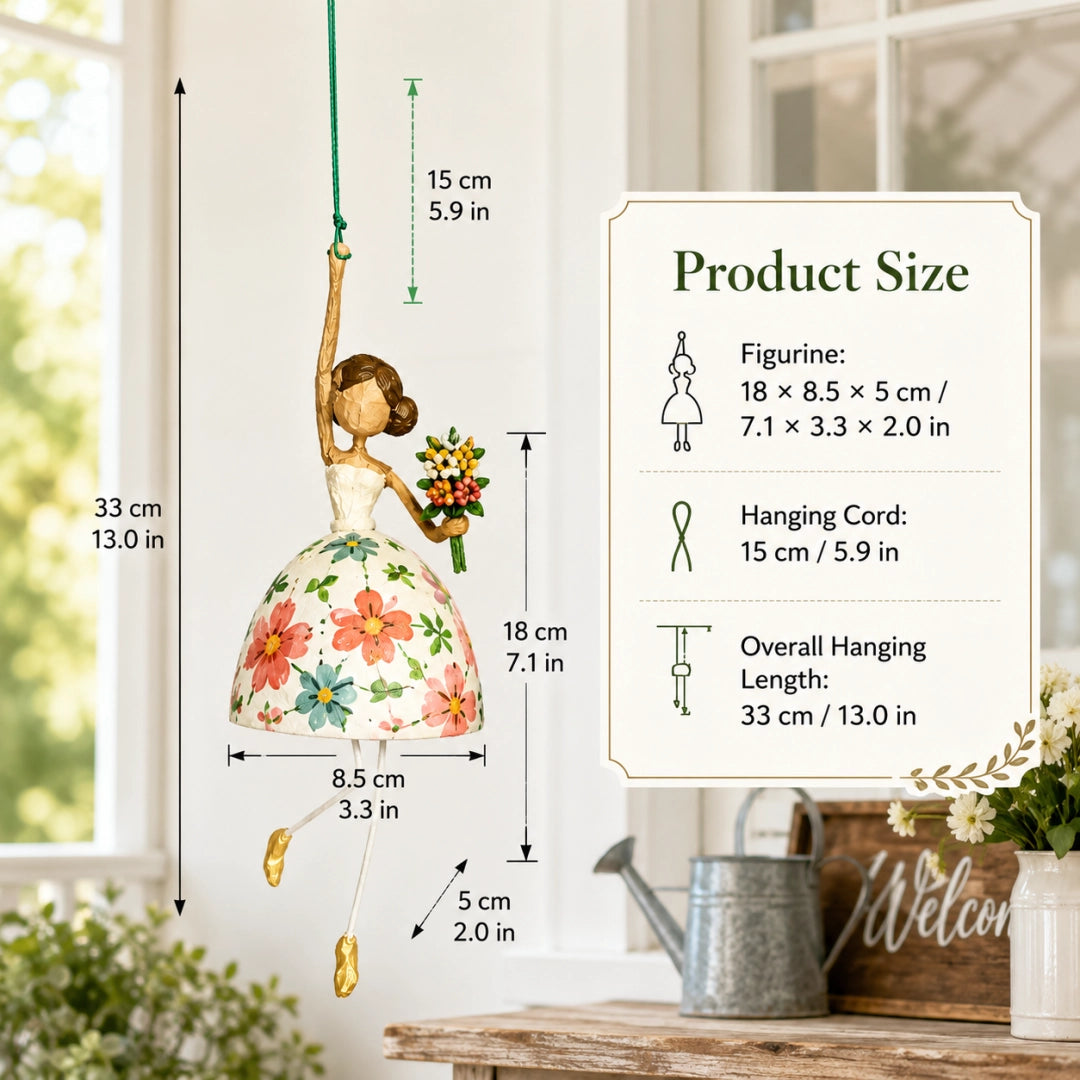 Whimsical Dancing Lady Hanging Ornament