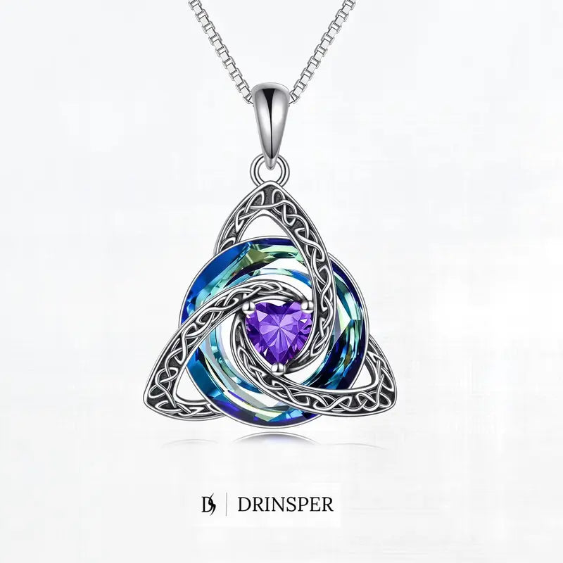 Celtic Heart Birthstone Necklace – Personalized Birth Month Gift