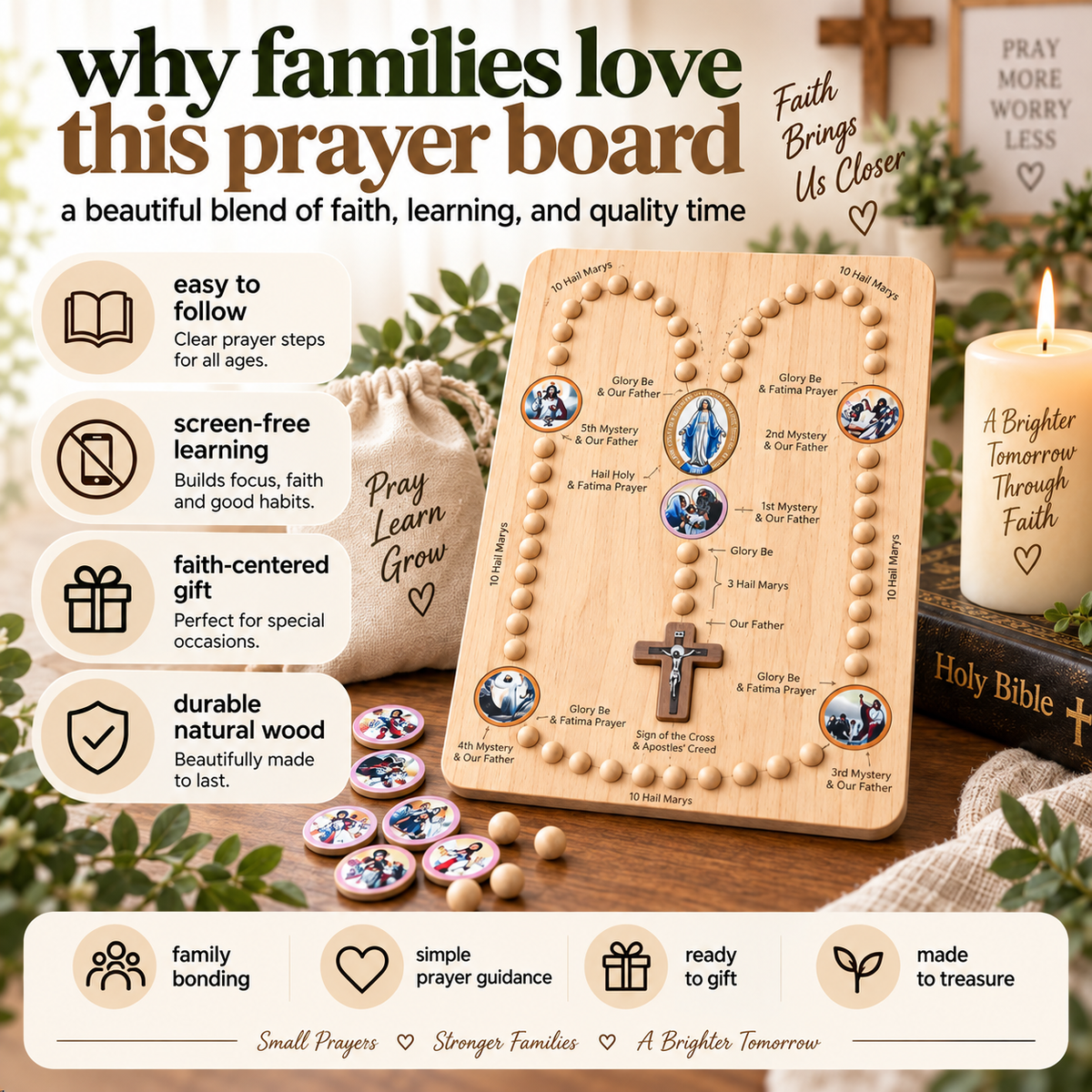 Why families love this Rosary Prayer Board