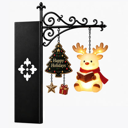 📚🎄 Cozy Christmas Shelf Glow – Hanging Holiday Character Reading Nook Light